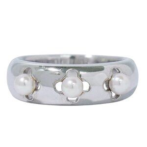 MIKIMOTO Pearl 3.5mm Ring K18 White Gold US 6.5 7.1g